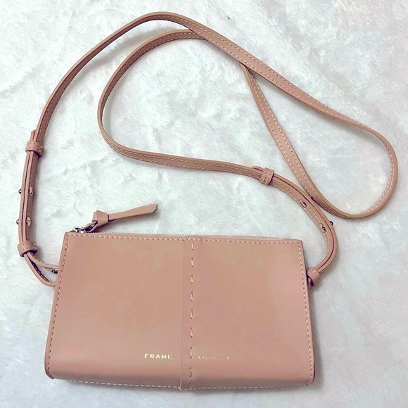 Frame les second mini crossbody pink purse leather made in Italy! Like new!! - Picture 7 of 16
